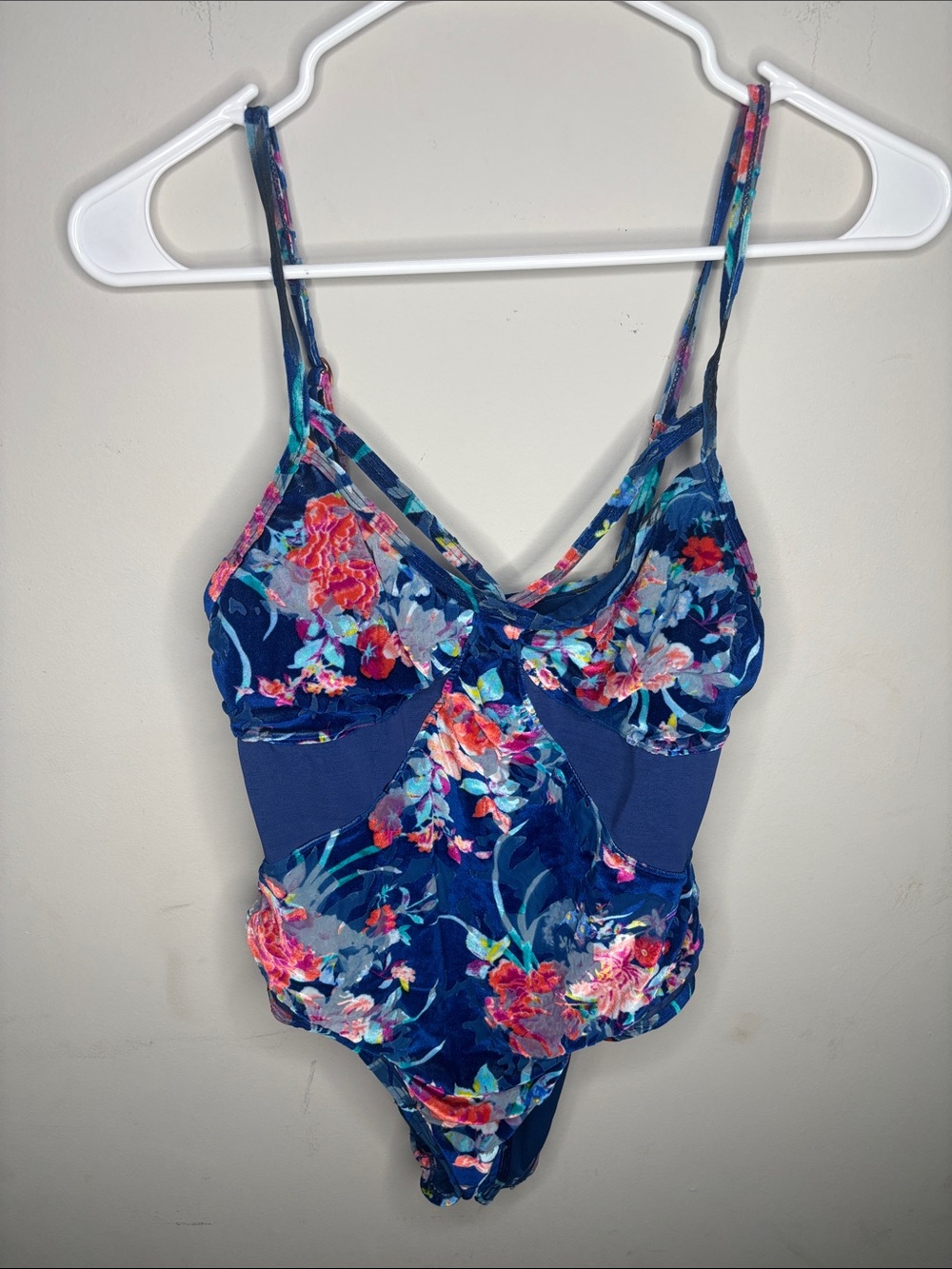Betsey Johnson Midnight Garden One Piece Swimsuit Size Small